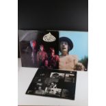 Vinyl & Autographs - Three vinyl records to include Peter Green's Fleetwood Mac Self Titled (Blue