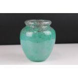 Monart style glass vase, approx. 18cm tall