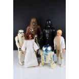 Seven Original Star Wars Kenner / General Mills 12" Action Figures including Luke Skywalker