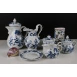 Blue Danube part Breakfast Set comprising Coffee Jug, Milk Jug, Cream Jug, Preserve Pot, Lidded