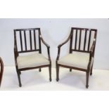 Pair of George III Provincial Elbow Chairs