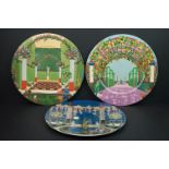 A collection of three Villeroy & Boch Jardins Francais collectors plates.