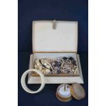 A small collection of bone and shell costume jewellery to include bangles and necklaces together