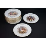 A collection of fifteen Coalport collectors plates to include Christmas examples.