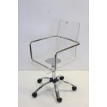 Fu Luong ' Ghost ' Clear Plastic adjustable Office Swivel Chair