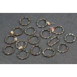 Quantity of metal detector find twisted rings