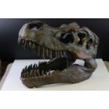 Composite Model of a T-Rex Dinosaur Skeletal Head, 55cms long