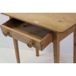 19th century Pine Side Table with single drawer, 79cms long x 77cms high