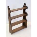 Late 19th / Early 20th century Arts and Crafts Mahogany Hanging Wall Shelf, 60cms wide x 83cms high