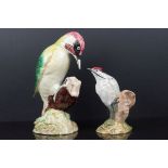 Beswick Woodpecker, model no. 1218 and a Beswick Lesser Spotted Woodpecker, model no, 2420