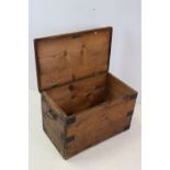 19th / Early 20th century Pine Blanket or Tool Box, 72cms wide x 46cms high