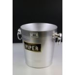 French Metal Advertising ' Champagne Piper ' Ice Bucket / Cooler with two ringed handles, 20cms high