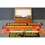 A collection of four perspex amusement arcade signs to include Destination and It's Fab together