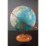 A Danish made globe lamp, stands approx 42cm in height.
