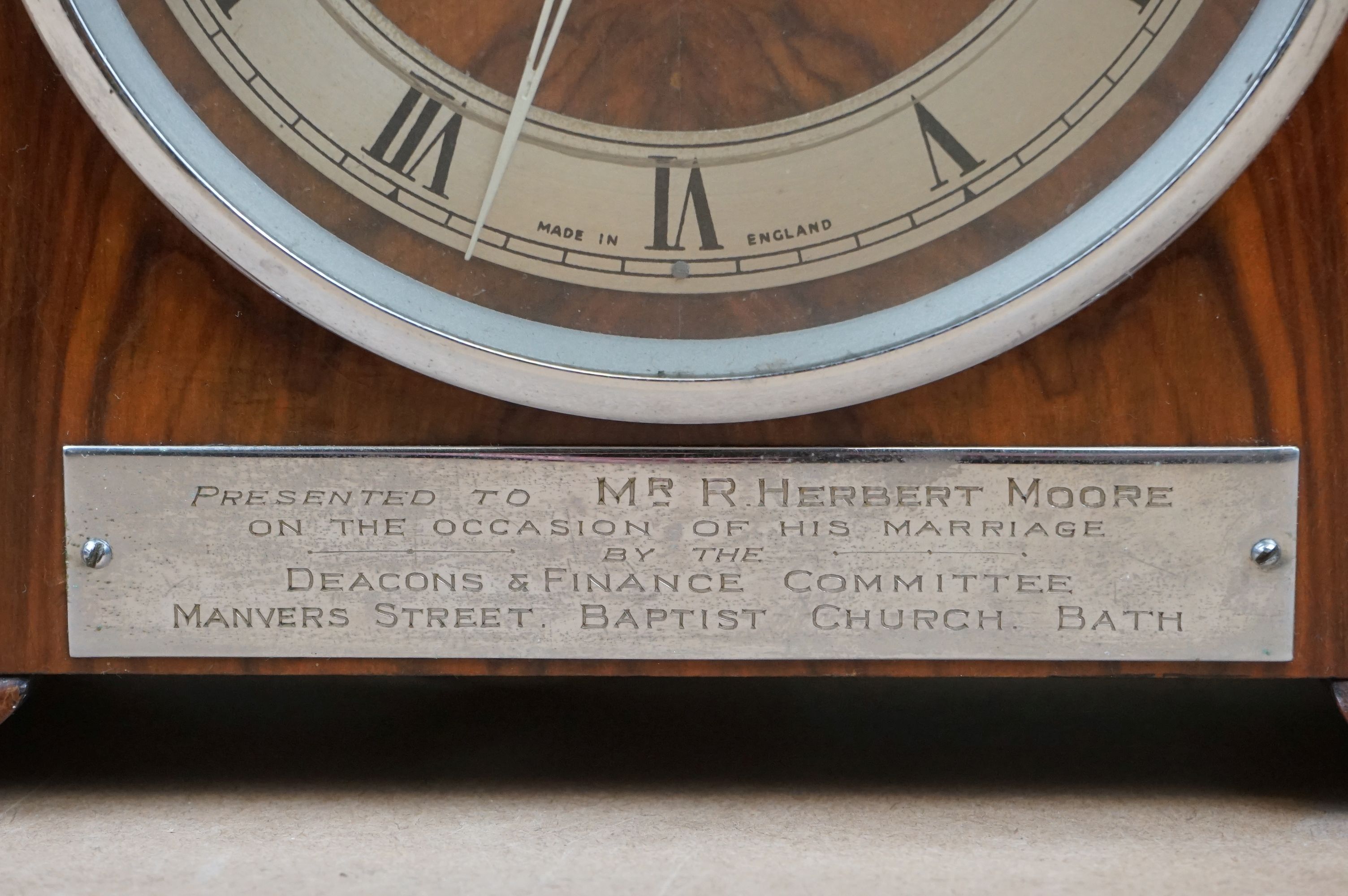 Two mantle clocks to include a Smiths electric and a slate example. - Image 5 of 14