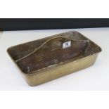 19th century Brass Two Section Cutlery Tray, 35cms long