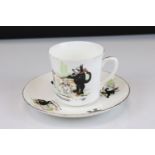Felix the Cat - Early 20th century Tea Cup and Saucer decorated with scenes of Felix the Cat