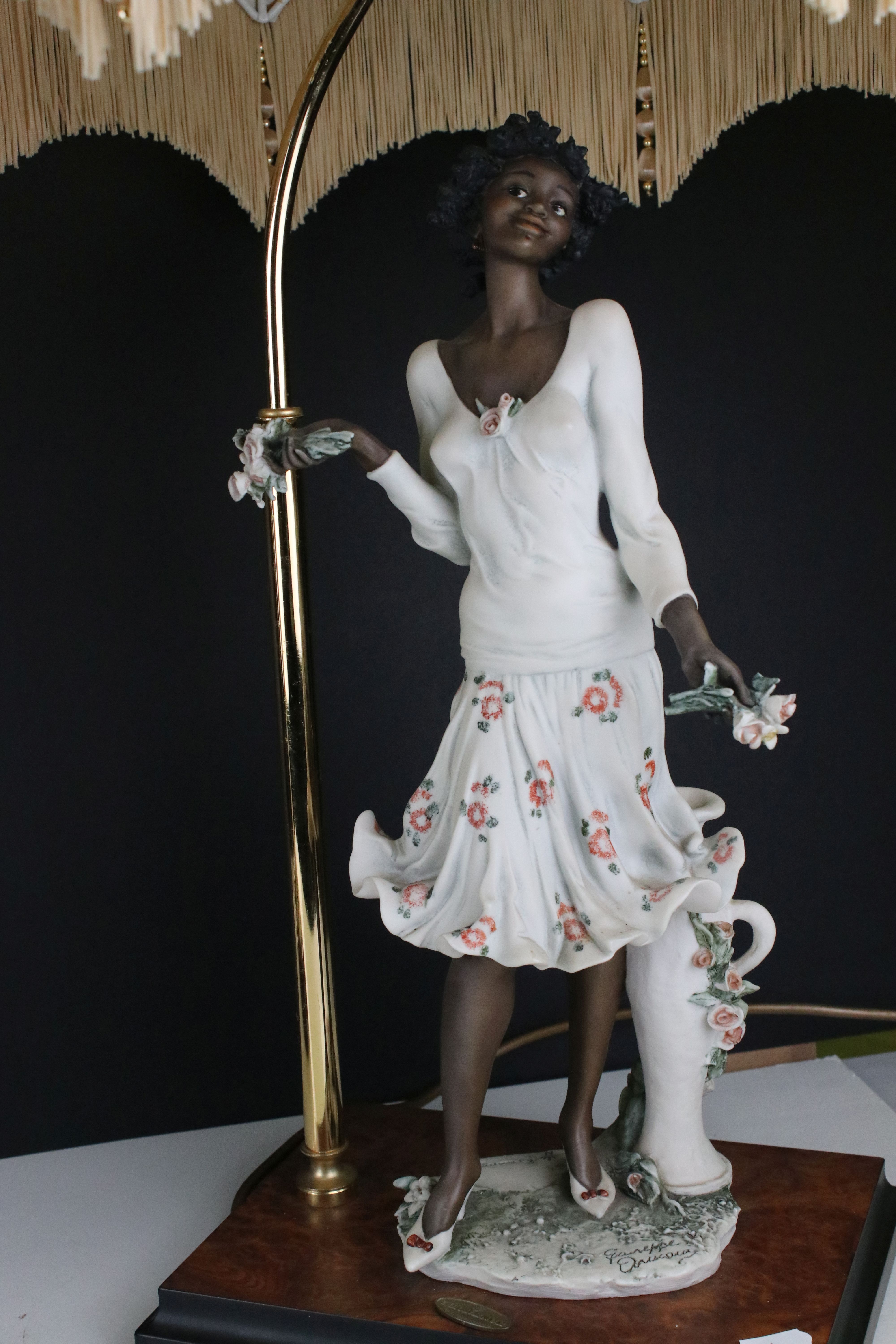 Giuseppe Armani Florence - Two Figural Table Lamps with Shades. tallest approx. 80cms together - Image 7 of 8