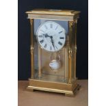 A large German brass cased carriage clock.