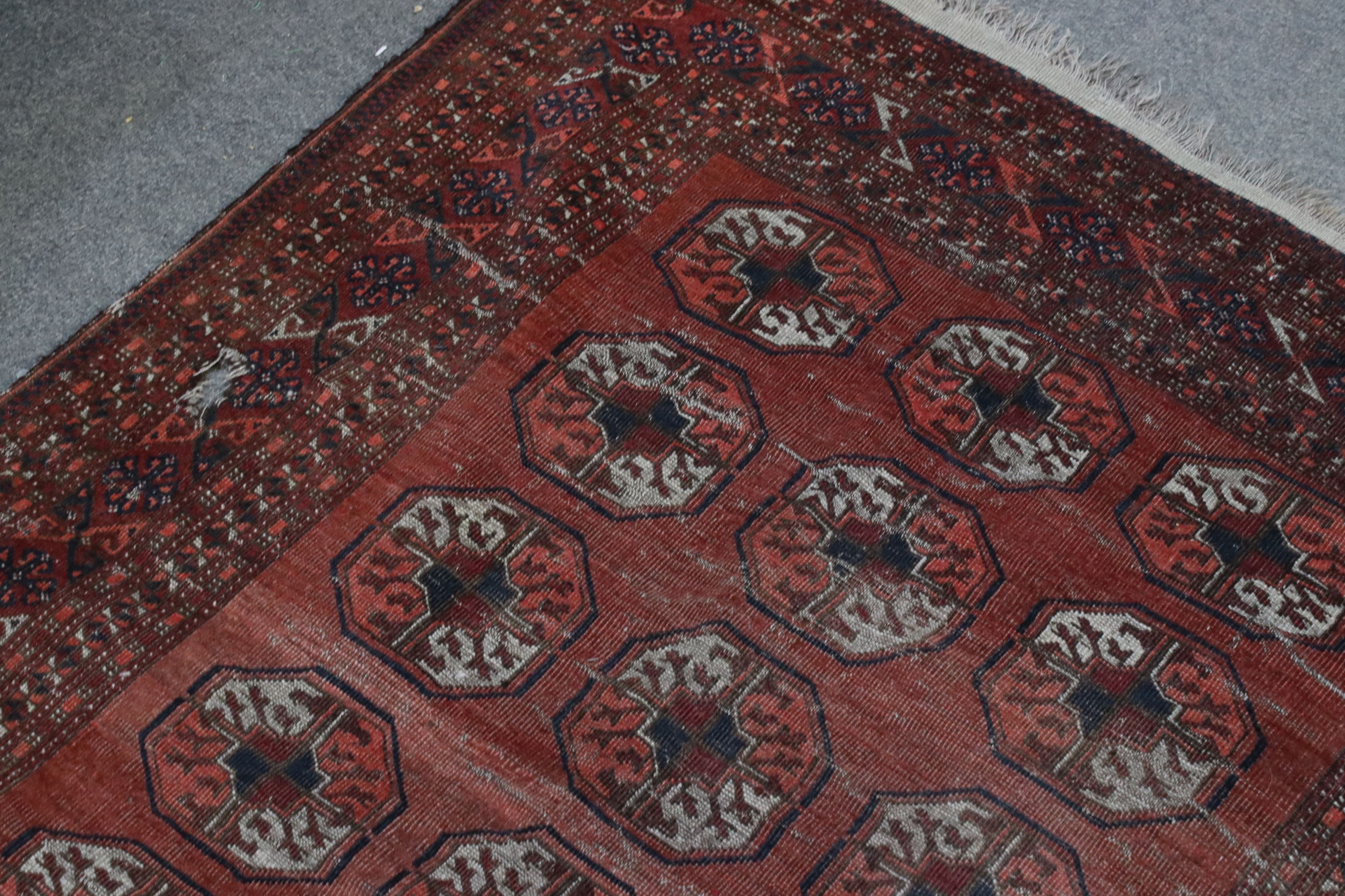 Eastern Wool Red Ground Bokhara Rug, 186cms x 125cms - Image 3 of 4