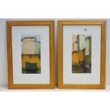 Pair of Cyril Croucher (b.1951) Limited Edition Gilcee Prints on Paper titled ' Whsipering Walls I