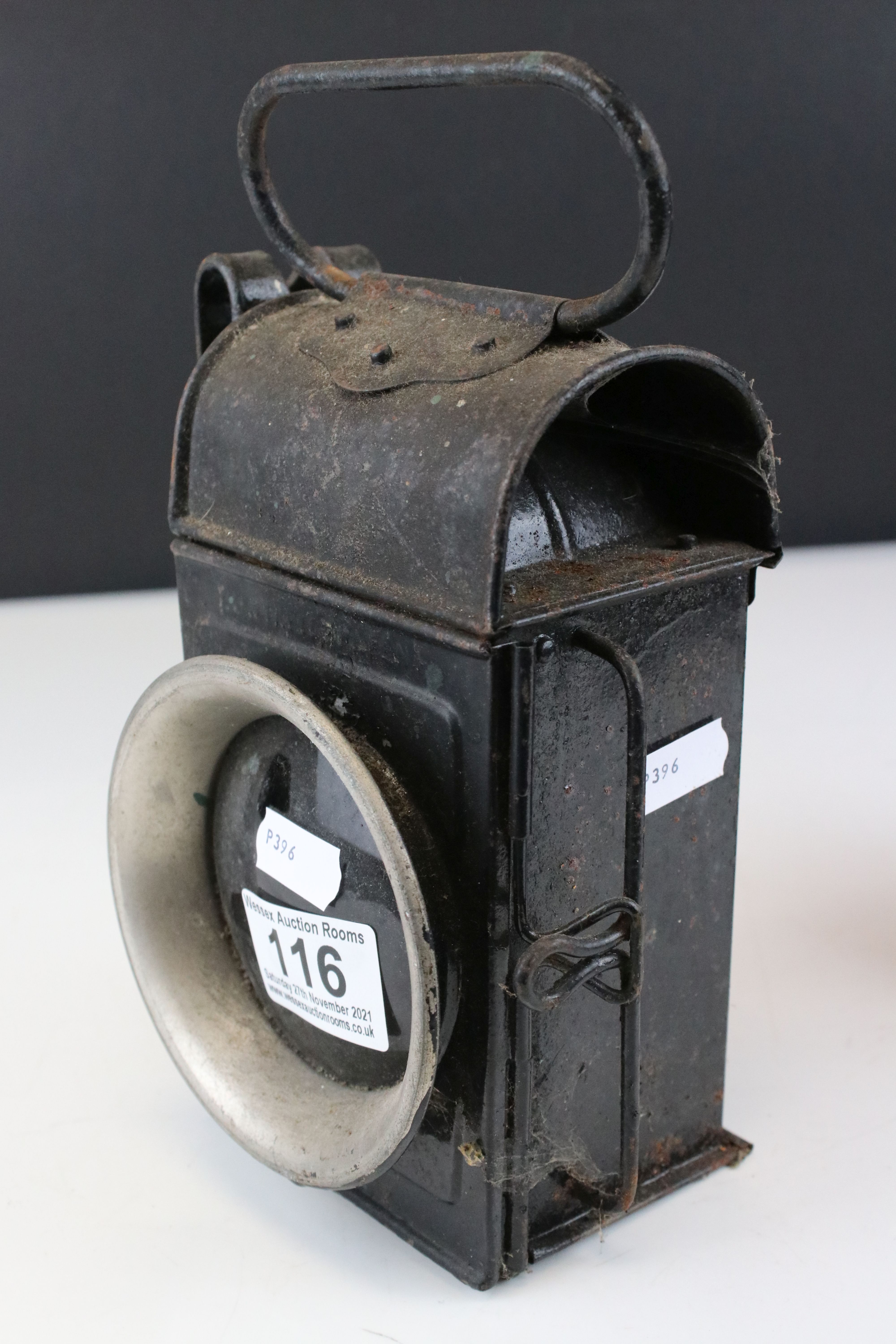 Two Hand Held Railway Lamps, tallest 22cms - Image 4 of 5