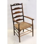 Ladder Back Elbow Chair, 111cms high