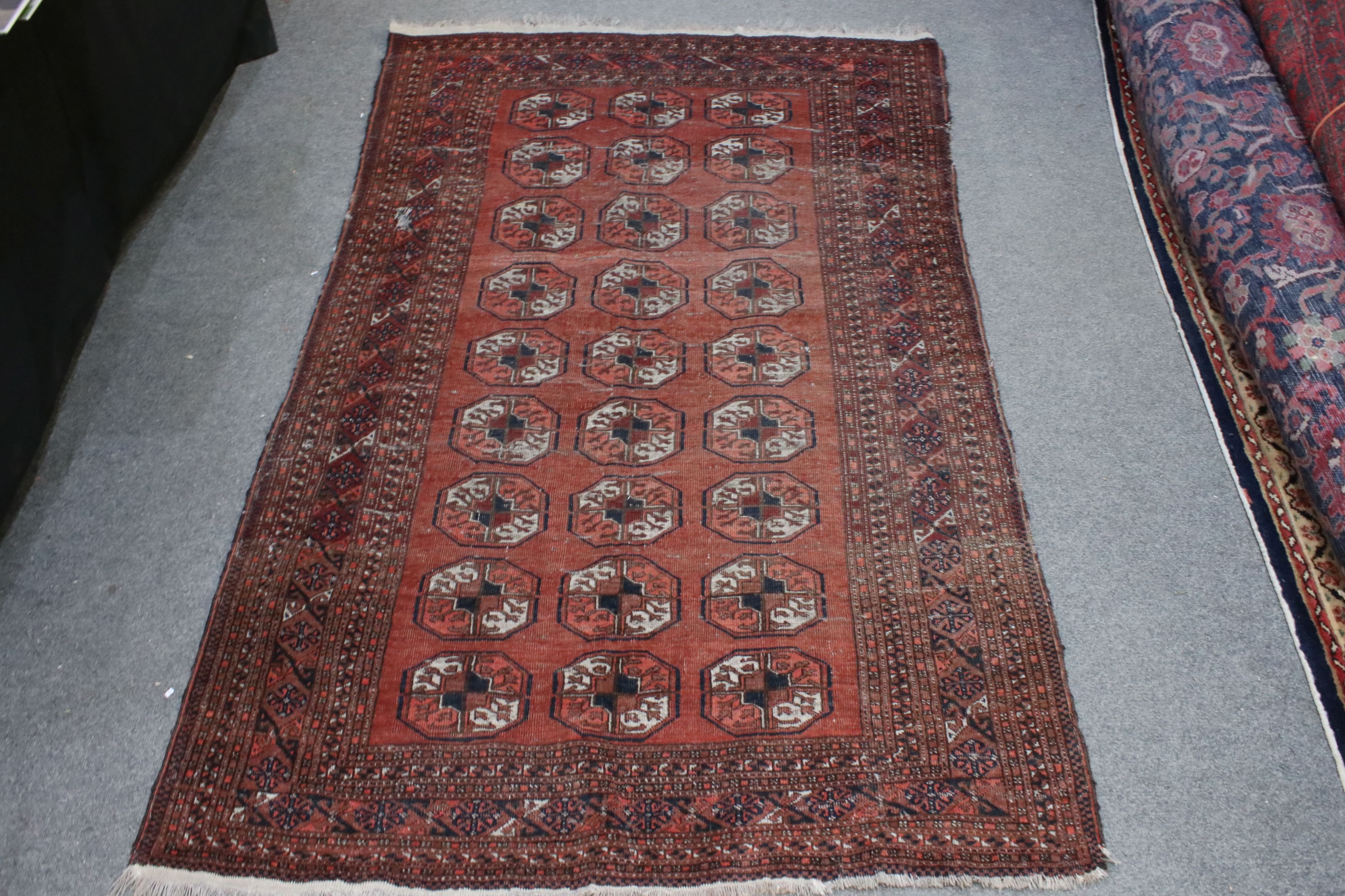 Eastern Wool Red Ground Bokhara Rug, 186cms x 125cms