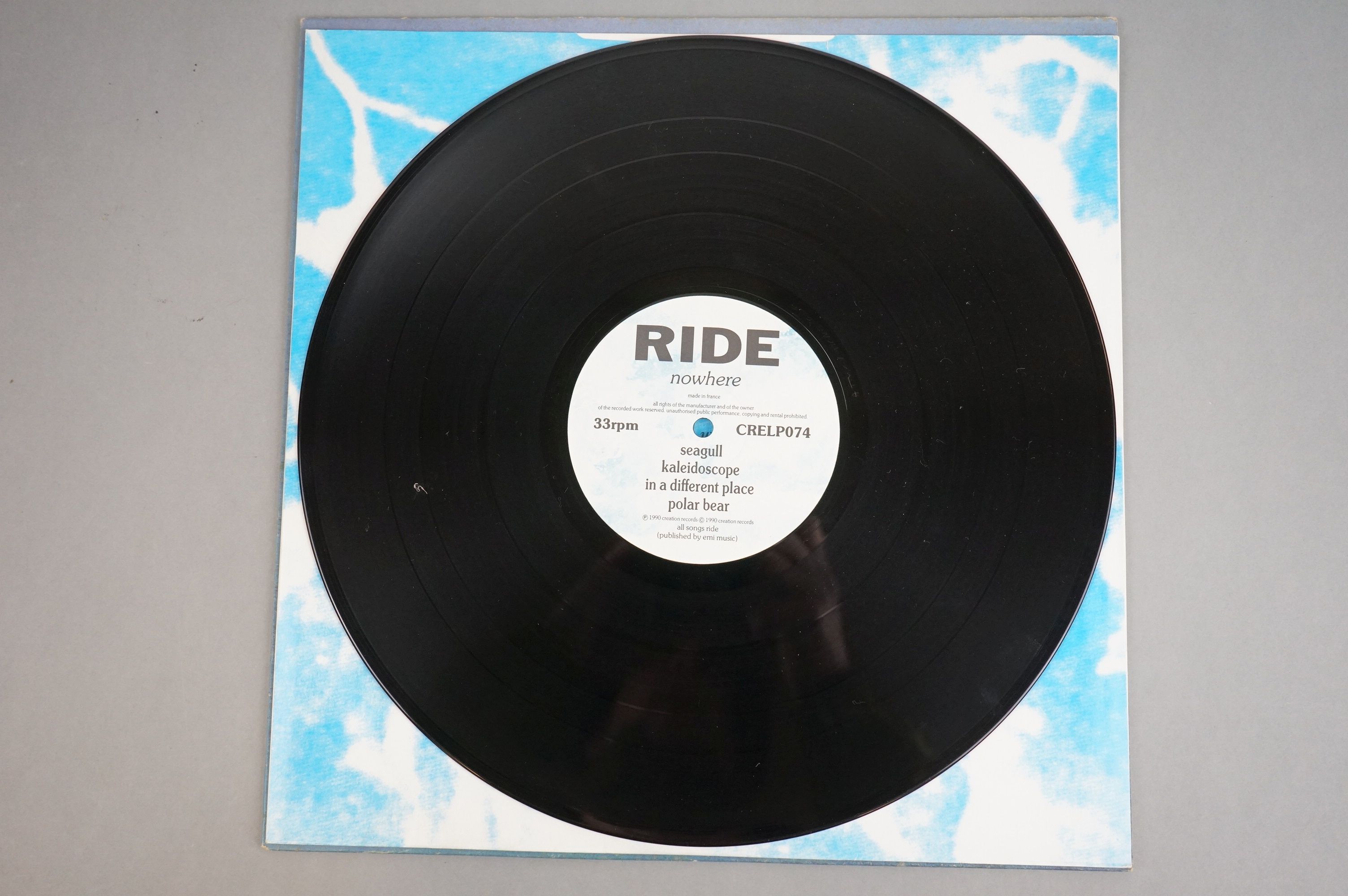 Vinyl - Ride Nowehere LP on Creation CRELP074, sleeve with original sticker, sleeves vg+. vinyl ex - Image 2 of 3