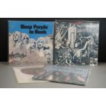 Vinyl - Deep Purple 4 LP's to include In Rock (SHVL 777) no EMI on label, matrices A2 & B1,