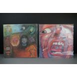 Vinyl - King Crimson 2 LP's to include In The Court Of (ILPS 9111) matrices -A2 and B3 pink 'i'