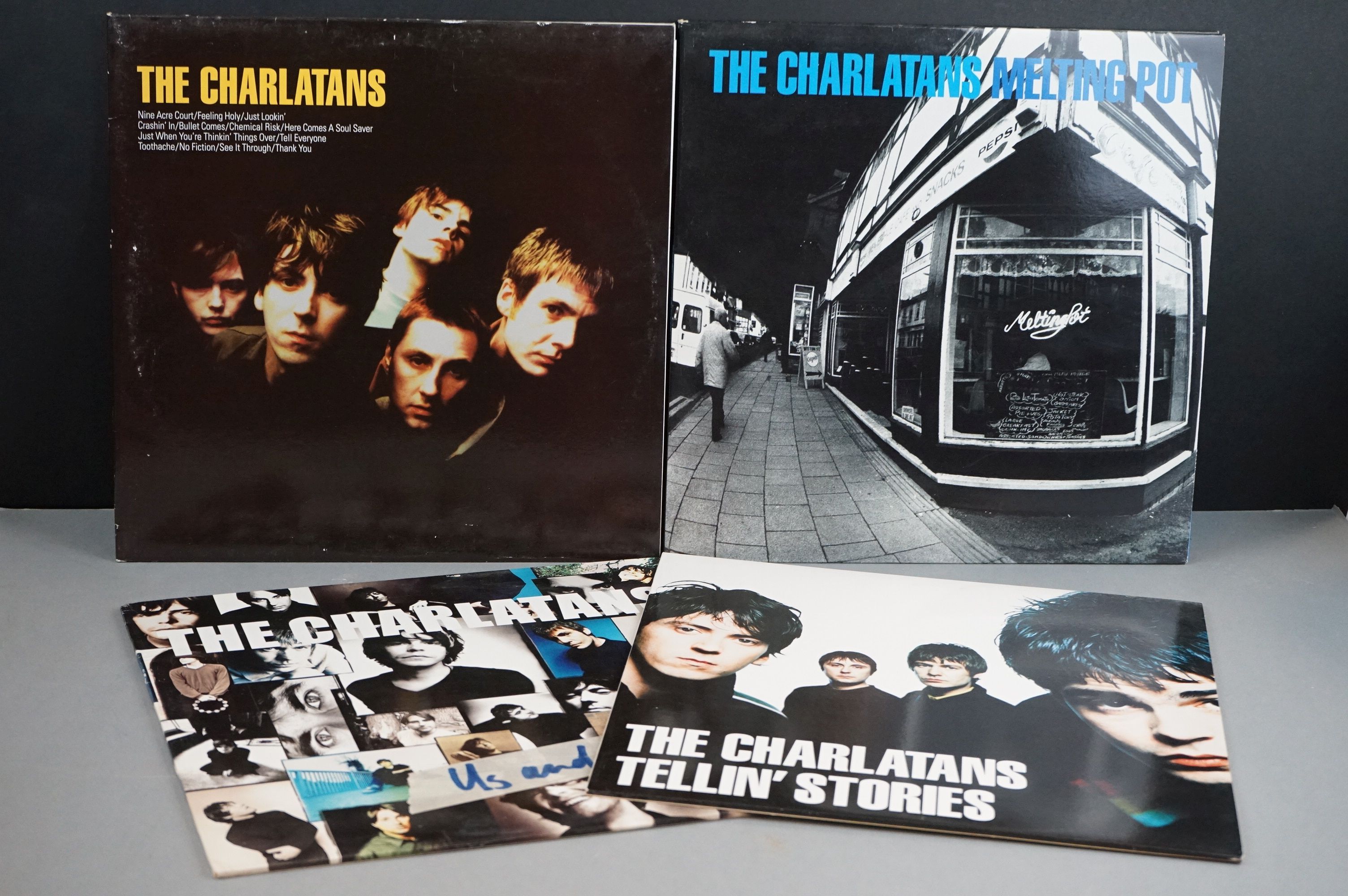 Vinyl - Four Charlatans LPs to include Us and Us Only MCA60069 (corner knock to sleeves), Tellin'