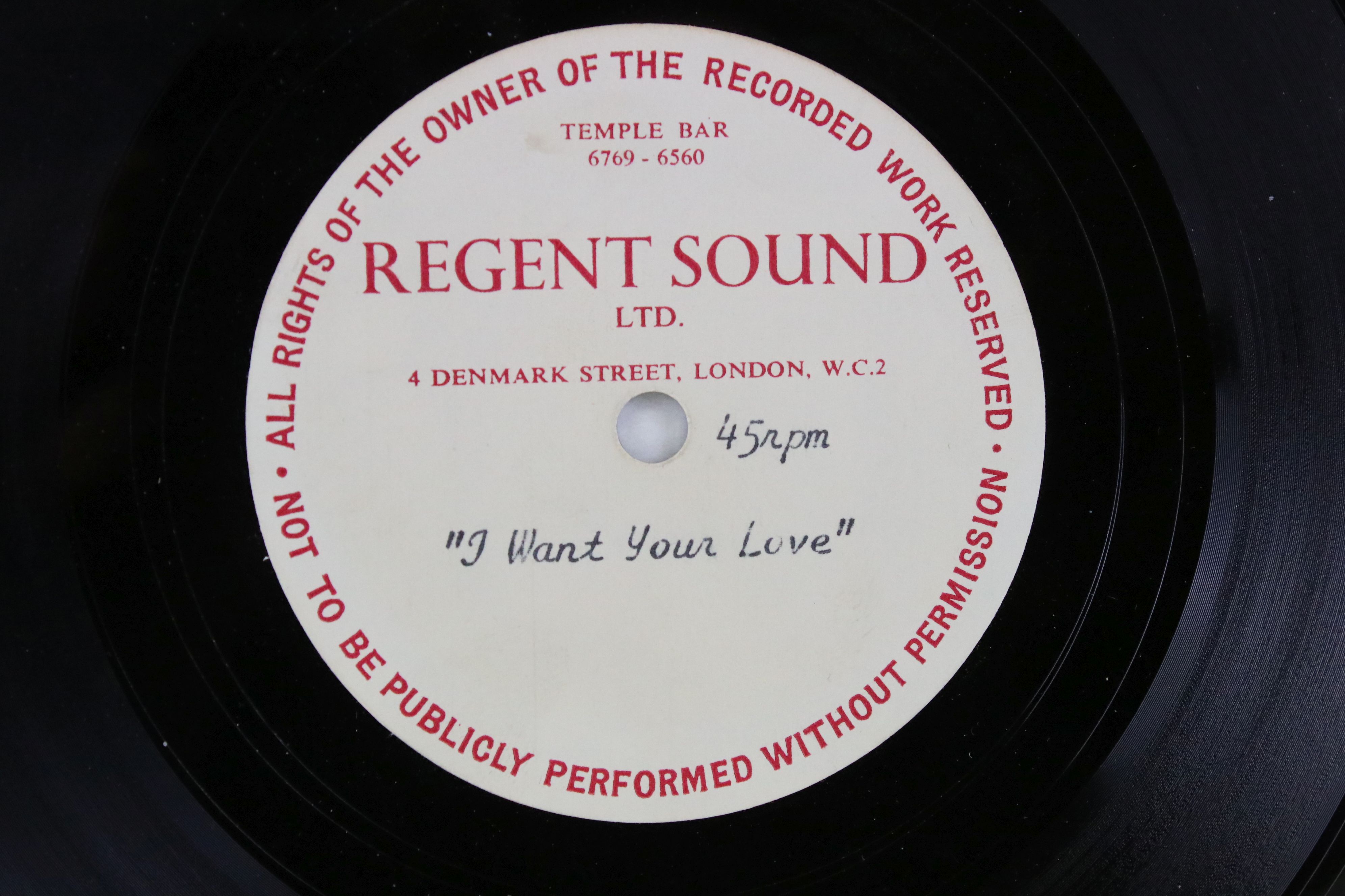 Vinyl - David Bowie And The Lower Third - I Want Your Love (Regent Sound one sided UK Acetate). - Image 2 of 6