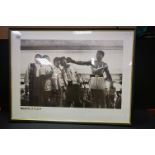 Music / Sporting Memorabilia - Framed & glazed Muhammad Ali & The Beatles poster signed by Ali in