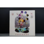 Vinyl - Queen Innuendo (PCSP115) stickered sleeve and lyric inner. Sleeve & Vinyl Vg+