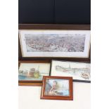 Four Pictures including Oil on Canvas Paris Scene signed Burnett, 24cms x 19cms, Oil on Canvas of