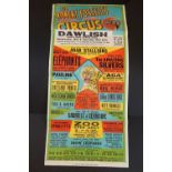 Sir Robert Fossett's Circus - 1950s - an original vintage Circus advertising poster for Sir Robert