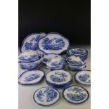 Early 20th century Blue and White ' Humphrey Clock ' Child's / Doll's Part Dinner Service comprising