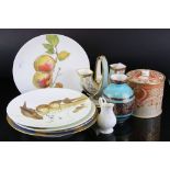 Collection of Ceramics including Victorian Minton's Porcelain Double Branch Flower Holder, Victorian
