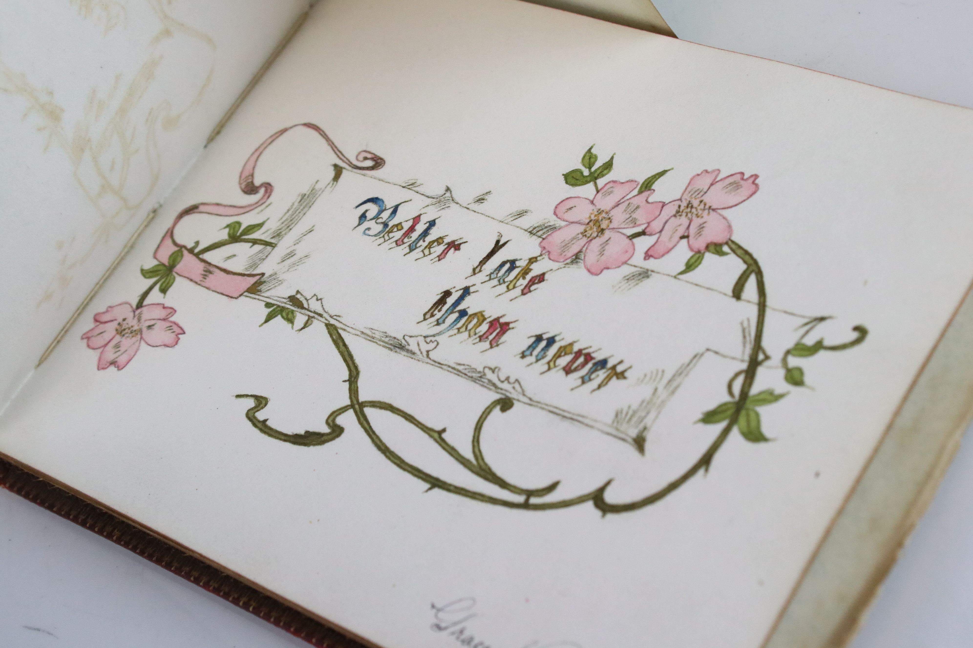 Victorian Sketchbook / Album belonging to Ann Nunney containing mainly verses dating from 1879 - Image 4 of 17