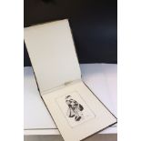 Album containing a large number of Japanese signed woodblock figure and portrait studies