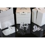 Three Boxed Swarovski Collector's Society Inspiration Africa Animals - The Elephant, The Lion and