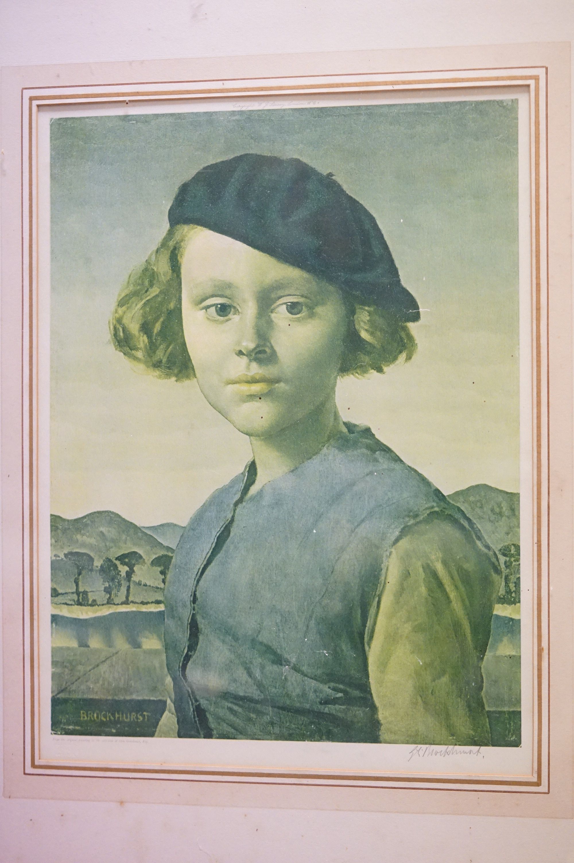 Gerald Leslie Brockhurst RA (1890-1978) Coloured Print of Fabian, signed in pencil to the margin - Image 2 of 6