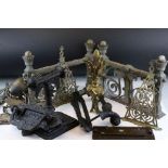 Group of Metalware including Three Victorian Christopher Dresser Kendrick & Sons Letter Boxes,