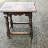 Early 20th century Joint Stool, 18" tall
