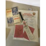 Cricket memrobilla, Australia 1985 signed offical sheet and other items 10
