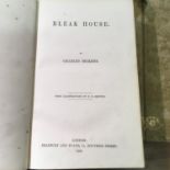 Bleak House Charles Dickens hard back copy published 1853 by Bradbury & Evans, has foxing to the