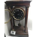 Swiss Portico 4 pillar clock 8 day movement, Swiss made