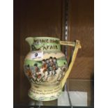 Widdicombe Fair, a musical jug, 7" tall makers Crown Devon Fielding. appears to be working no damage