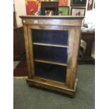 19th Century Pier cabinet with 3 shelves enclosed, Victorian period with inlaid decoration and a